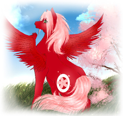 Size: 532x500 | Tagged: safe, artist:january-joy, pegasus, pony, haruno sakura, naruto, ponified, solo