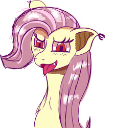 Size: 2587x2872 | Tagged: safe, artist:chapaevv, fluttershy, g4, female, flutterbat, high res, solo