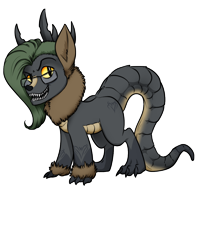 Size: 1800x2250 | Tagged: safe, artist:riddleaellinea, oc, oc only, oc:fenris, dragon, hybrid, pony, barely pony related, glasses, horns, long tail, ponified, solo