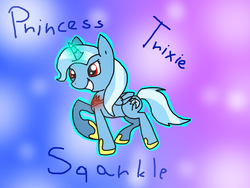 Size: 1400x1050 | Tagged: safe, artist:lpsdorci, trixie, alicorn, pony, g4, alicorn amulet, alicornified, female, race swap, solo, trixiecorn