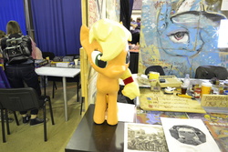 Size: 4608x3072 | Tagged: safe, applejack, g4, 2015, figure, irl, paper, photo, rubronycon