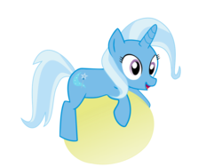 Size: 1024x768 | Tagged: safe, artist:kehrminator, trixie, pony, unicorn, g4, balloon, balloon riding, female, mare, solo, that pony sure does love balloons