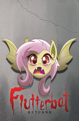 Size: 584x900 | Tagged: safe, artist:tony fleecs, idw, fluttershy, g4, bram stoker's dracula, cover, dracula, flutterbat, hot topic, movie poster, parody