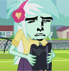 Size: 420x431 | Tagged: safe, edit, edited screencap, screencap, lyra heartstrings, equestria girls, g4, meme, yaranaika