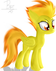 Size: 795x1005 | Tagged: safe, artist:mrbrunoh1, spitfire, pegasus, pony, g4, female, lineless, simple background, solo, white background, wonderbolts