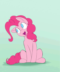 Size: 1278x1535 | Tagged: safe, artist:otakuap, pinkie pie, earth pony, pony, g4, animated, cute, diapinkes, female, frame by frame, happy, head tilt, looking up, mare, metronome, no catchlights, no pupils, open mouth, silly, simple background, sitting, smiling, solo, sway