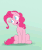 Size: 1278x1535 | Tagged: safe, artist:otakuap, pinkie pie, earth pony, pony, g4, animated, cute, diapinkes, female, frame by frame, happy, head tilt, looking up, mare, metronome, no catchlights, no pupils, open mouth, silly, simple background, sitting, smiling, solo, sway