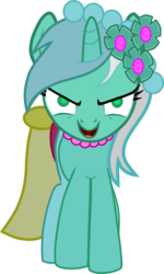 Size: 402x668 | Tagged: safe, artist:solarnucleus, lyra heartstrings, pony, unicorn, a canterlot wedding, g4, brainwashed, bridesmaid, female, mind control, simple background, solo, transparent background, vector