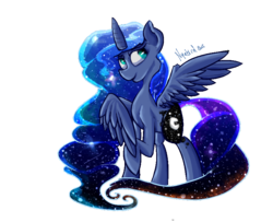 Size: 800x650 | Tagged: safe, artist:nyabird, princess luna, g4, female, raised hoof, simple background, solo, transparent background