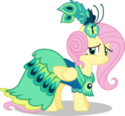 Size: 2985x2768 | Tagged: safe, artist:shutterflyeqd, fluttershy, g4, make new friends but keep discord, clothes, dress, female, gala dress, high res, simple background, solo, transparent background, vector
