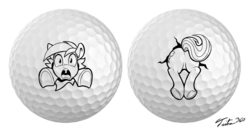 Size: 900x474 | Tagged: safe, artist:tsitra360, rainbow dash, g4, black and white, butt, golf, golf ball, grayscale, plot