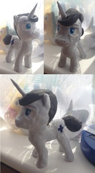 Size: 665x1201 | Tagged: safe, artist:mediponee, pony, figurine, medic, medic (tf2), ponified, sculpture, solo, team fortress 2