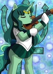 Size: 1024x1449 | Tagged: safe, artist:masqueradeofthenight, pony, kaiou michiru, ponified, sailor moon (series), sailor neptune, solo