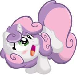 Size: 1138x1100 | Tagged: safe, artist:bobdude0, artist:jerick, sweetie belle, pony, unicorn, g4, blushing, cute, female, filly, happy, open mouth, simple background, smiling, solo, transparent background, vector