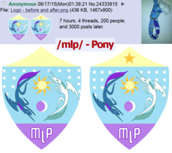 Size: 719x642 | Tagged: safe, /mlp/, 4chan, 4chan cup, 4chan cup scarf, clothes, logo, scarf