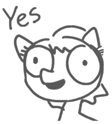 Size: 565x628 | Tagged: safe, artist:brownie bun, artist:tjpones, oc, oc only, oc:brownie bun, pony, ambiguous gender, i like where this is going, monochrome, quality, reaction image, solo, stick pony, stylistic suck, yes