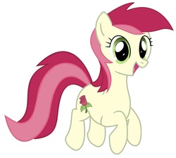 Size: 944x846 | Tagged: safe, roseluck, earth pony, pony, g4, background pony, female, happy, mare, open mouth, simple background, solo, vector, white background