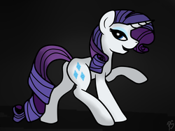 Size: 1024x768 | Tagged: safe, artist:pinkamenascratch, rarity, g4, butt, female, plot, raised hoof, smiling, solo