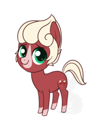 Size: 576x735 | Tagged: safe, artist:koitsune, oc, oc only, oc:velvet aroma, earth pony, pony, chibi, cute, solo