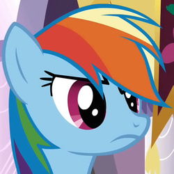 Size: 520x520 | Tagged: safe, screencap, rainbow dash, g4, angry, cropped, female, reaction image, solo