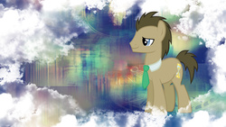 Size: 1920x1080 | Tagged: safe, artist:ainhel, artist:barrfind, artist:pangbot, doctor whooves, time turner, earth pony, pony, g4, cloud, cloudy, male, stallion, vector, wallpaper