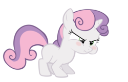 Size: 7000x4509 | Tagged: safe, artist:tardifice, sweetie belle, g4, absurd resolution, angry, blushing, cute, diasweetes, female, filly, frown, glare, puffy cheeks, scrunchy face, simple background, solo, transparent background, vector