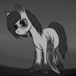 Size: 600x600 | Tagged: safe, artist:piratepunky, oc, oc only, pegasus, pony, explicit source, glasses, solo