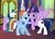 Size: 446x324 | Tagged: safe, artist:dirty little secret, princess cadance, rainbow dash, shining armor, twilight sparkle, alicorn, pony, g4, bedroom eyes, clopfic, clopfic linked in description, fanfic, fanfic art, fanfic cover, female, fimfiction, half, hug, incest, infidelity, lesbian, link in description, male, mare, modular, partial body swap, raised hoof, ship:shiningsparkle, ship:twidash, shipping, smiling, spread wings, story included, straight, swap, twilight sparkle (alicorn), voyeur, voyeurism, wanna trade?