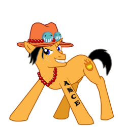 Size: 1000x1000 | Tagged: safe, artist:moheart7, pony, one piece, ponified, portgas d. ace, solo