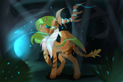 Size: 1280x853 | Tagged: safe, artist:melobee, oc, oc only, oc:rysal, pegasus, pony, explicit source, horns, solo