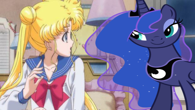 Safe Edit Princess Luna Sailor Moon Sailor Moon Crystal Serena Tsukino Tsukino Usagi Derpibooru