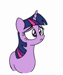 Size: 515x610 | Tagged: safe, artist:inkygarden, twilight sparkle, g4, animated, bleh, cringing, female, frame by frame, reaction image, simple background, solo, white background, wince, yuck
