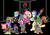 Size: 3508x2480 | Tagged: safe, artist:athos01, applejack, fluttershy, pinkie pie, rainbow dash, rarity, twilight sparkle, oc, g4, armor, fantasy class, high res, magic, mane six, telekinesis