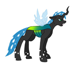 Size: 700x613 | Tagged: safe, artist:foxenawolf, oc, oc only, changeling, changeling oc, changeling prince, changeling royalty, male, simple background, solo, white background