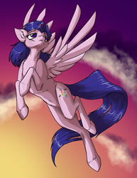 Size: 700x906 | Tagged: safe, artist:foxenawolf, oc, oc only, oc:airbrush (foxenawolf), pegasus, pony, female, flying, hooves, mare, solo