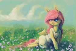 Size: 2841x1906 | Tagged: safe, artist:sharpieboss, fluttershy, g4, clothes, dress, female, solo