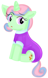 Size: 655x1048 | Tagged: safe, artist:sweetmomopuffs, oc, oc only, oc:powder fluff, diaper, foal, simple background, solo, transparent background