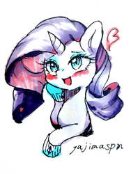 Size: 768x1024 | Tagged: safe, artist:yajima, rarity, g4, female, solo, traditional art