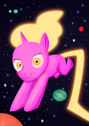 Size: 752x1063 | Tagged: safe, artist:lukemgh, oc, oc only, solo, space, space unicorn