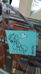 Size: 576x1024 | Tagged: safe, artist:postitpony, bronycon, photo, traditional art