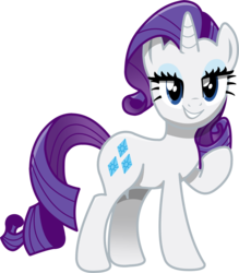 Size: 2938x3353 | Tagged: safe, artist:ionteiichi, rarity, pony, unicorn, g4, female, grin, high res, lidded eyes, looking at you, mare, raised hoof, shading, simple background, smiling, solo, transparent background, vector