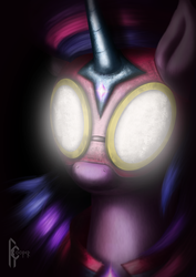 Size: 1000x1414 | Tagged: safe, artist:fody-zessel, twilight sparkle, g4, power ponies (episode), female, masked matter-horn costume, portrait, power ponies, solo