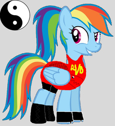 Size: 857x932 | Tagged: safe, artist:skulluigi, vector edit, rainbow dash, g4, ecw, ponytail, rob van dam, tna, vector, wrestling, wwe, yin-yang