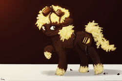 Size: 1125x750 | Tagged: safe, artist:lumineko, oc, oc only, food pony, original species, 30 minute art challenge, cake, looking at you, raised hoof, solo