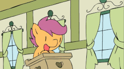 Size: 854x477 | Tagged: safe, artist:deadlycomics, scootaloo, g4, animated, female, foal, frame by frame, solo