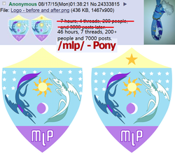 Size: 719x642 | Tagged: safe, /mlp/, 4chan, 4chan cup, 4chan cup scarf, 4chan screencap, clothes, logo, scarf