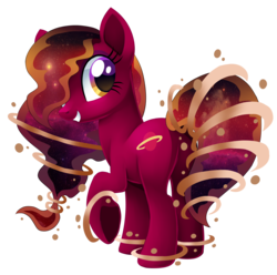 Size: 2015x2000 | Tagged: safe, artist:centchi, oc, oc only, oc:saturna, original species, eyeshadow, galaxy mane, high res, makeup, simple background, solo, transparent background, underhoof