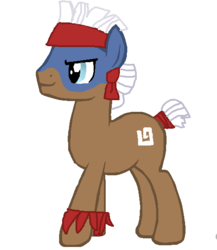 Size: 503x579 | Tagged: safe, artist:valecute, temple chant, earth pony, pony, g4, male, solo, stallion, tribal pony