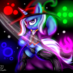 Size: 2000x2000 | Tagged: safe, artist:paulpeopless, trixie, pony, unicorn, g4, female, high res, latex, magic, mare, solo