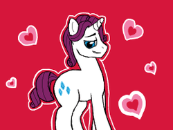 Size: 260x195 | Tagged: safe, artist:lique, rarity, g4, doodle or die, elusive, heart, rule 63, solo